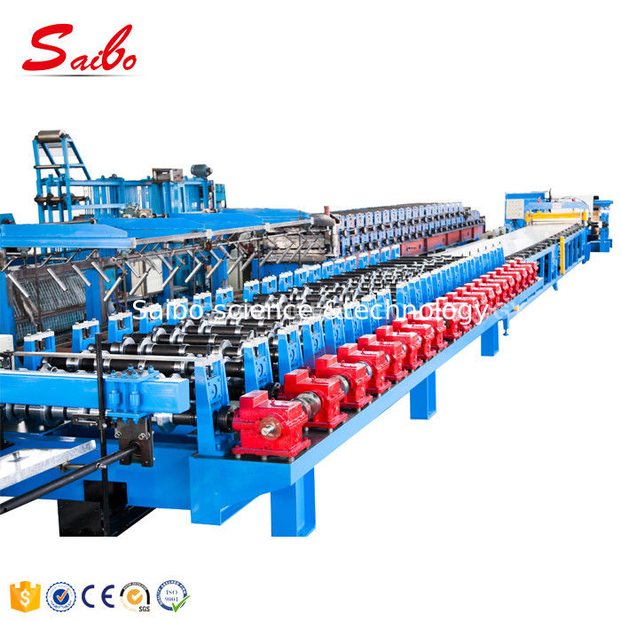 Galvanized Steel Corrugated Roof Panel Roll Forming Machine Gear Box Hydraulic Decoiler